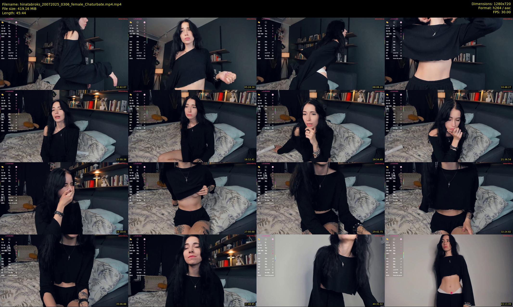 hinatabroks — 46 minute Chaturbate Female strip rec, 720p, Jul 20, 2025