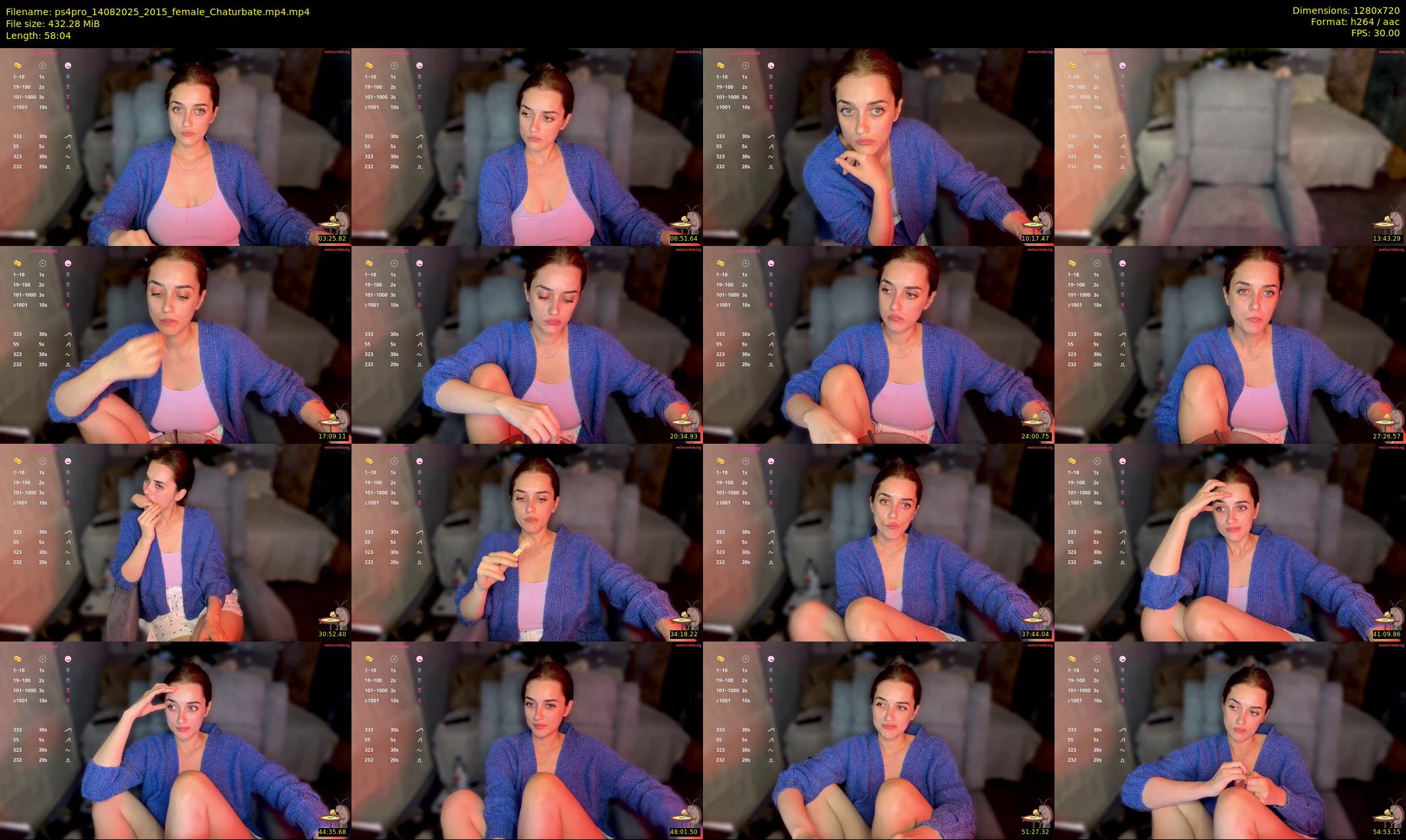 ps4pro — 59 minute Chaturbate Female strip rec, 720p, Aug 14, 2025