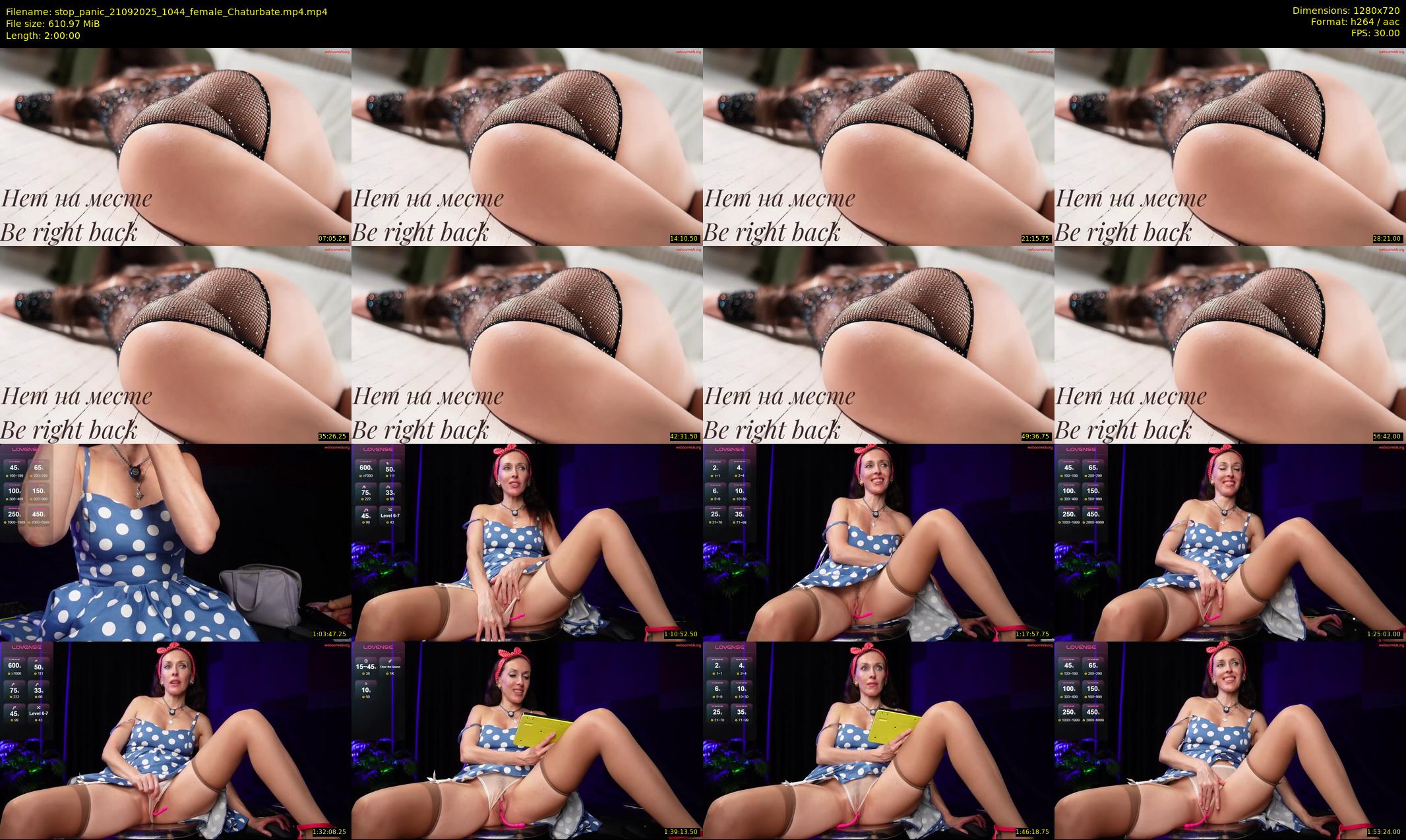 stop_panic — 120 minute Chaturbate Female strip rec, 720p, Sep 21, 2025
