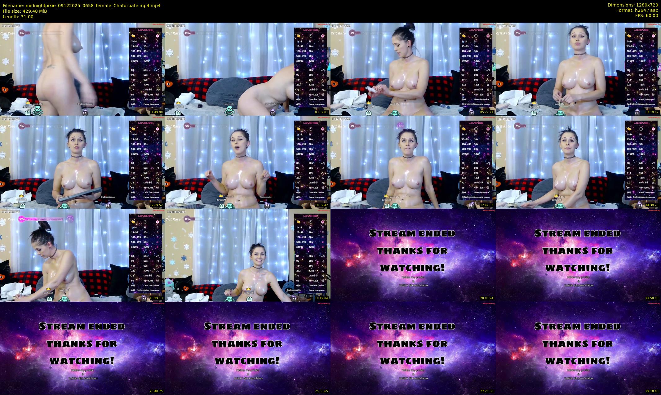 midnightpixie — 31 minute Chaturbate Female strip rec, 720p, Dec 9, 2025