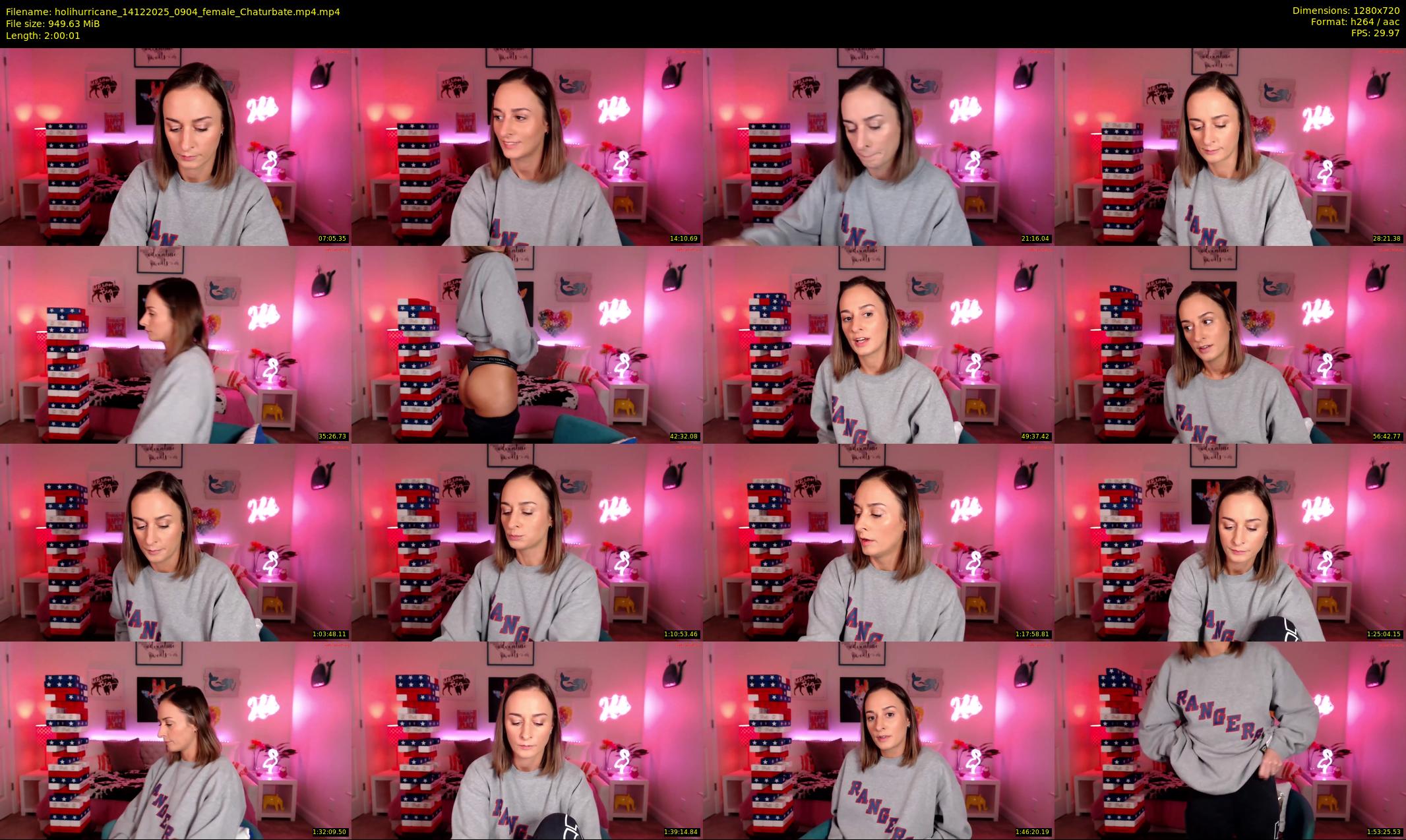 holihurricane — 121 minute Chaturbate Female strip rec, 720p, Dec 14, 2025