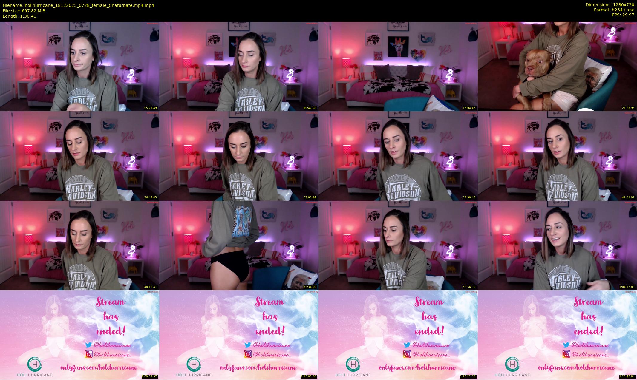 holihurricane — 91 minute Chaturbate Female strip rec, 720p, Dec 18, 2025