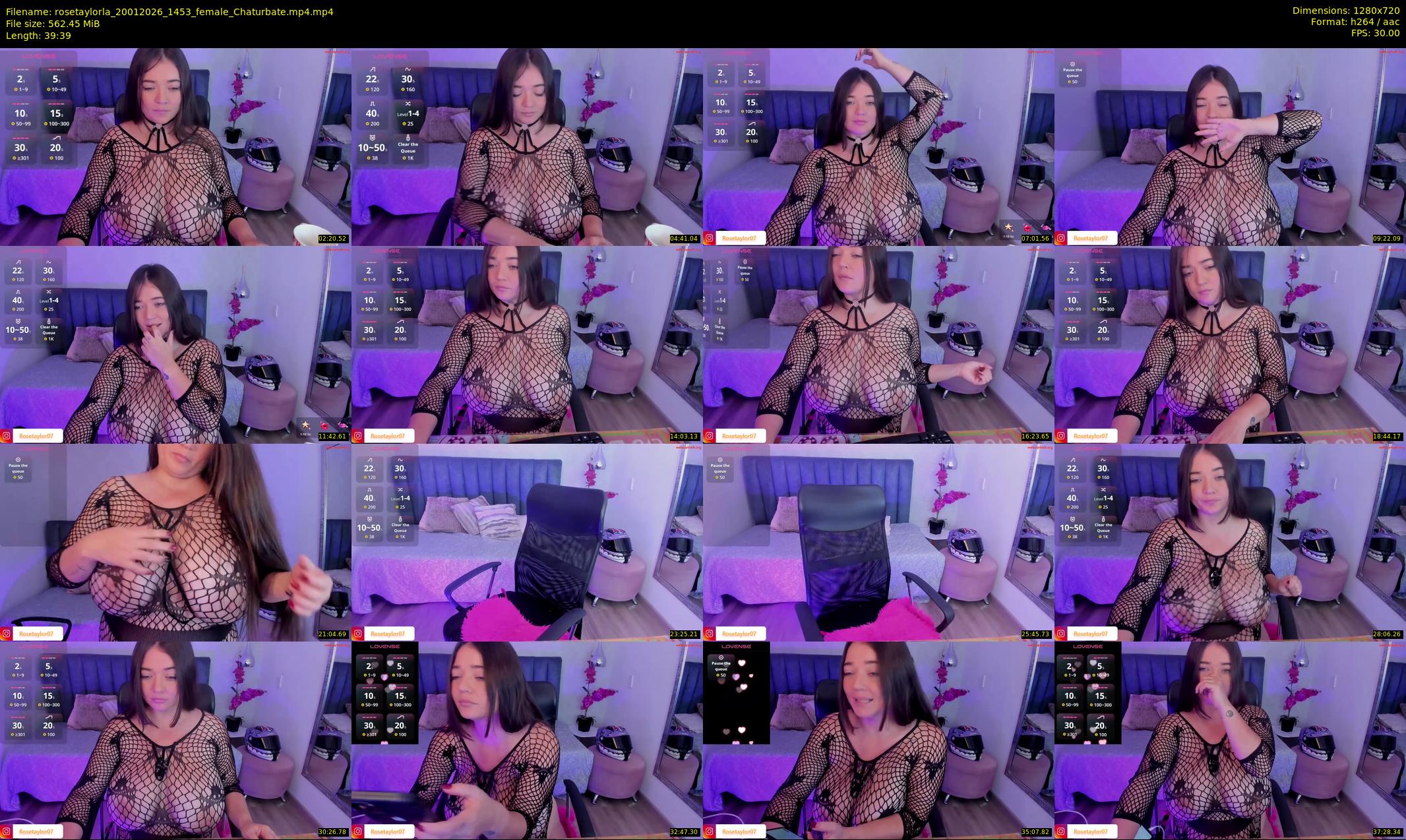 rosetaylorla — 40 minute Chaturbate Female strip rec, 720p, Jan 20, 2026