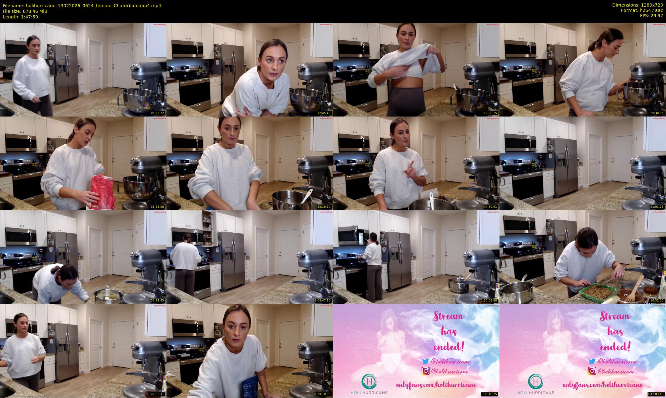 holihurricane — 108 minute Chaturbate Female strip rec, 720p, Feb 13, 2026