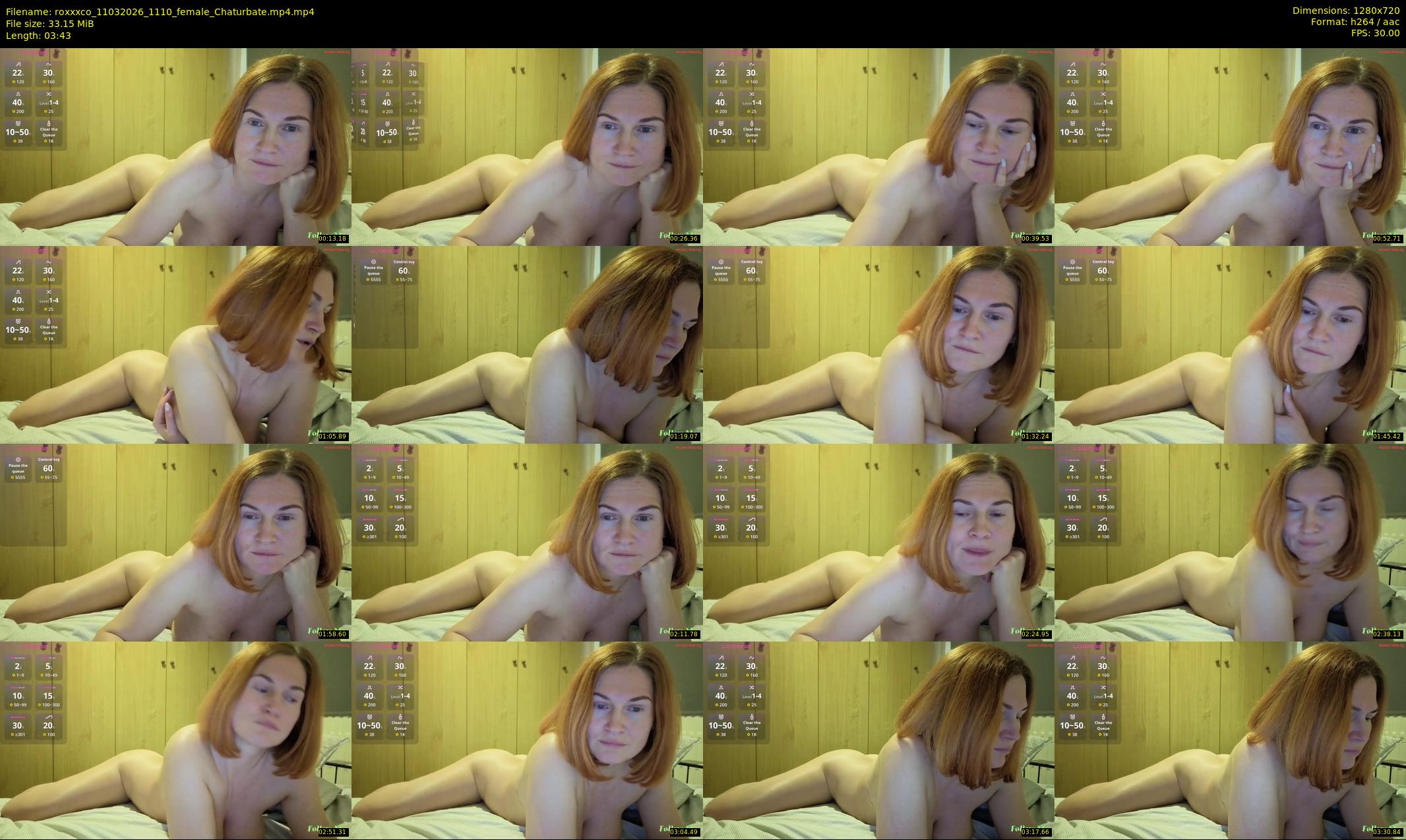 roxxxco — 4 minute Chaturbate Female strip rec, 720p, Mar 11, 2026