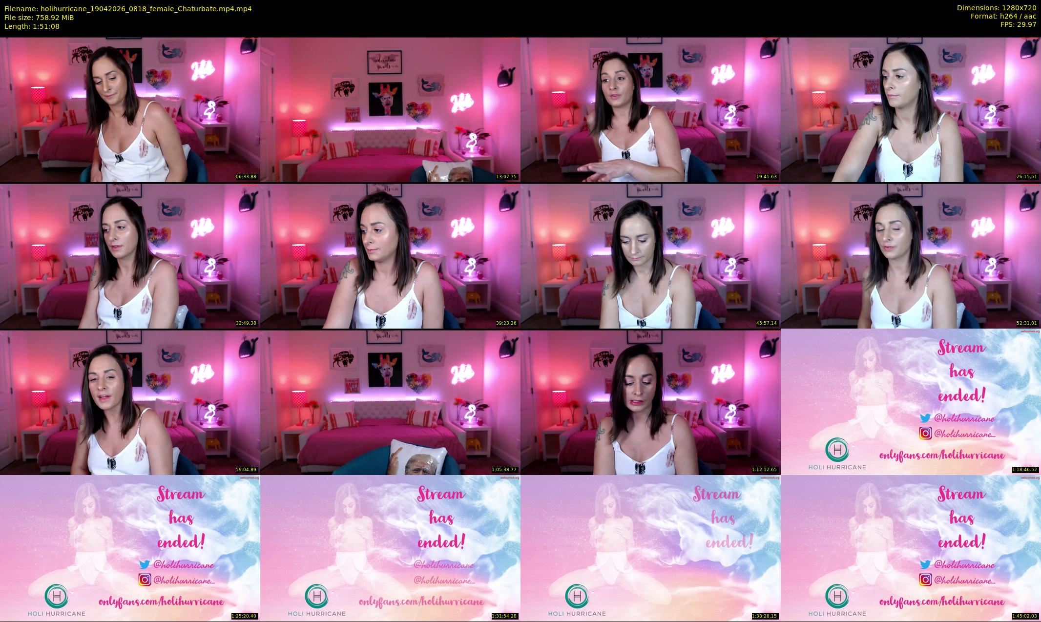 holihurricane — 112 minute Chaturbate Female strip rec, 720p, Apr 19, 2026
