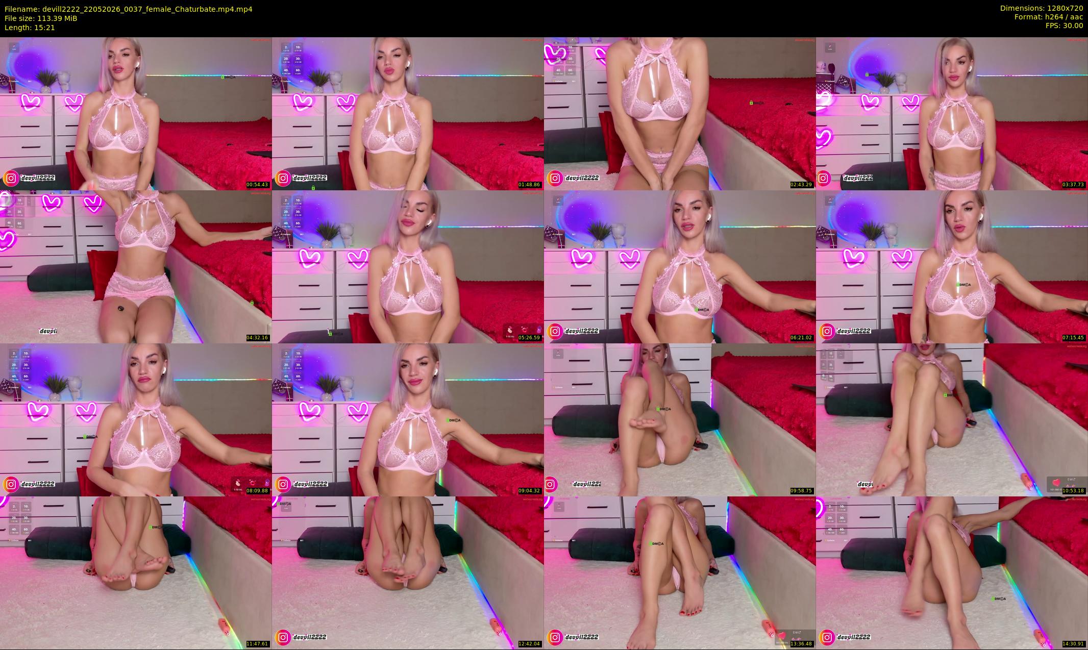 devill2222 — 16 minute Chaturbate Female strip rec, 720p, May 22, 2026
