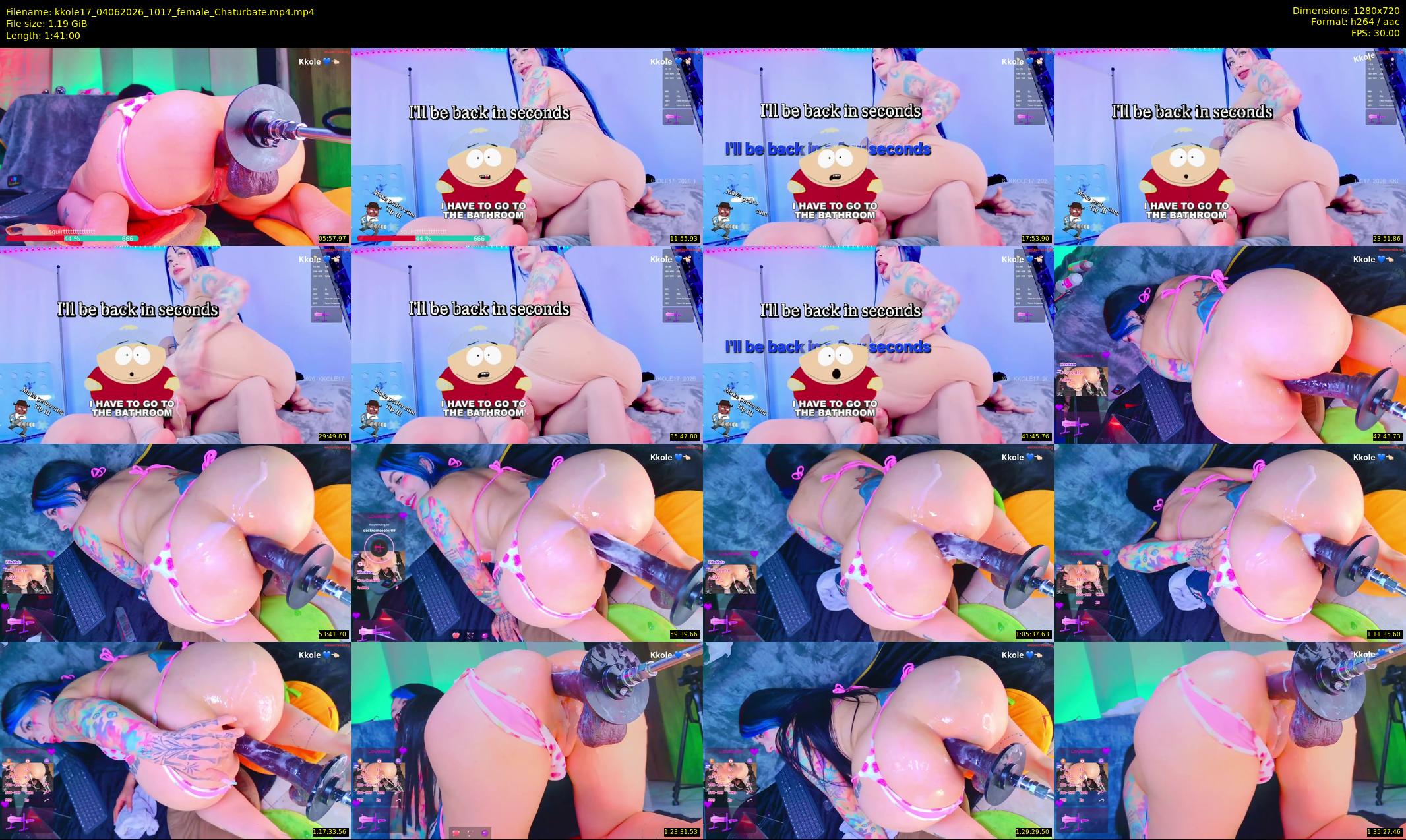 kkole17 — 101 minute Chaturbate Female strip rec, 720p, Jun 4, 2026